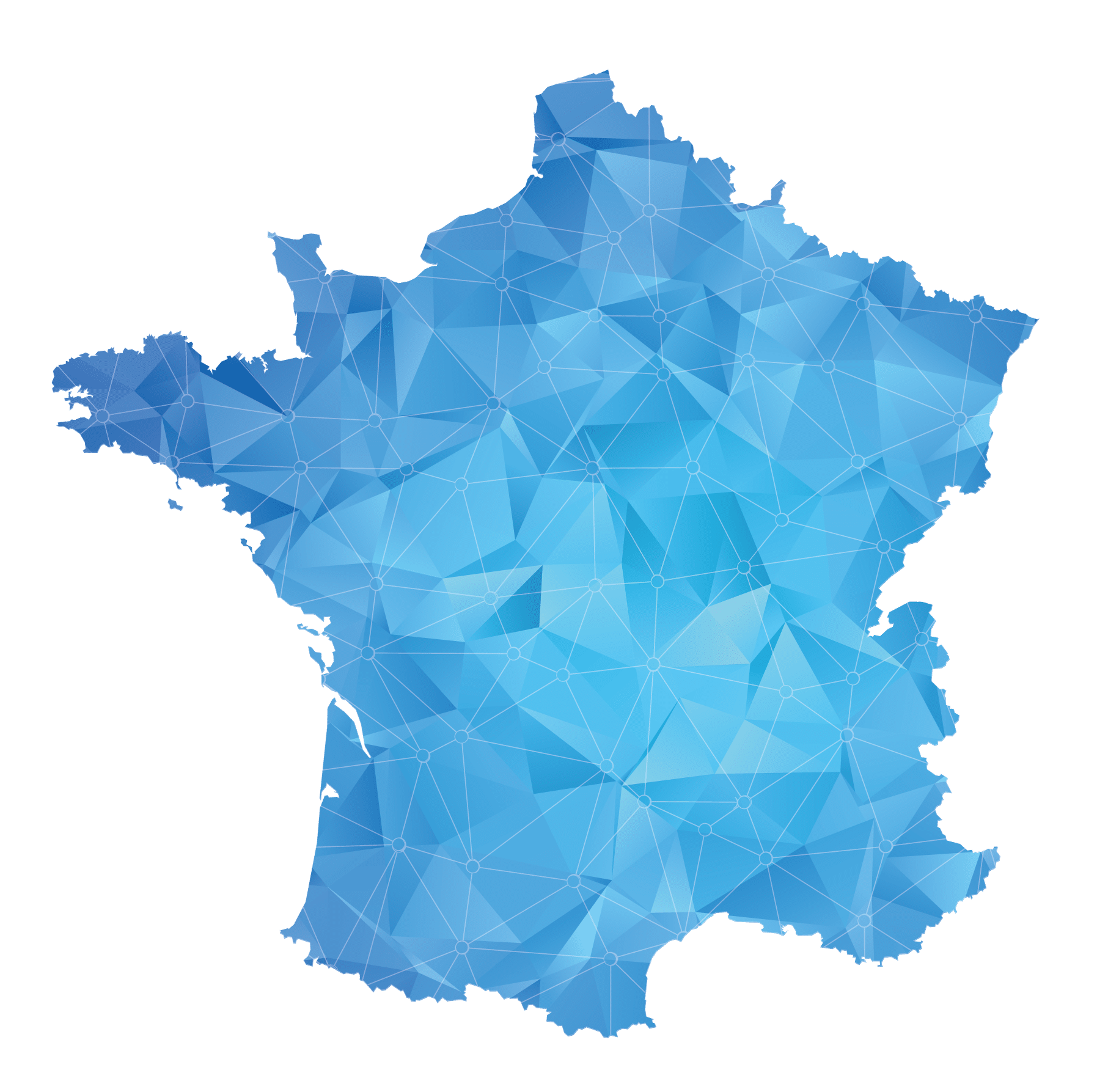 Carte de France du réseau logistique e-logik